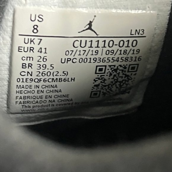 Nike Air Jordan 4 IV Retro Black Cat 2020 Sneakers Shoes Size 8 Style CU1110-010 - Picture 13 of 14